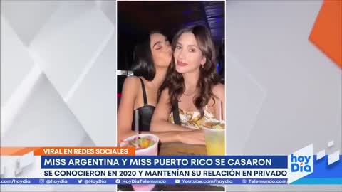 Miss Argentina y Miss Puerto Rico 2020 se casan en secreto | Noticias Telemundo