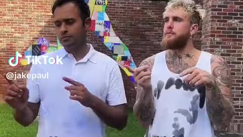 USA Presidential candidate Vivek Ramaswamy doing TikTok with Jake Paul