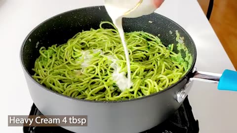 Creamy Spinach Spagetti | Easy Spagetti Recipe
