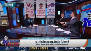 FIRST THINGS FIRST Nick Wright reacts Josh Allen admits harsh NFL reality after playoff heartbreak