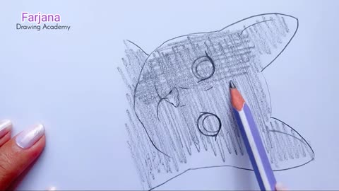 Easy Step By Step Cat Face Drawing For Beginners -- Pencil Sketch