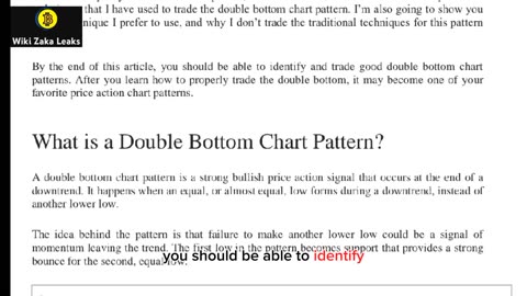 How to Trade Double Bottom Chart Pattern | Stock Market Day Trading