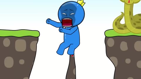 Rainbow Friends: Blue wanted to hurt Snake but couldn't | Funny Animation 🤣🤣🤣 #shorts