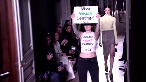 Activist disrupt Victoria Beckham's fashion show