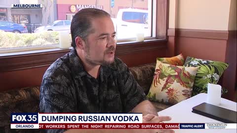 Dumping Russian vodka
