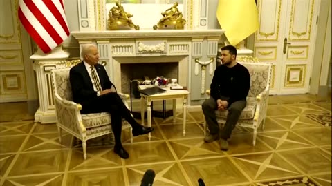 Biden, Zelenskiy meet in Kyiv before invasion anniversary