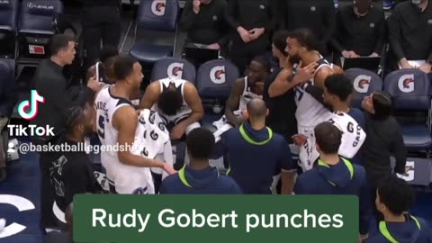 Rudy Gobert punches Kyle Anderson #nba #basketball #rudygobert #kyleanderson #minnesotatimberwolves