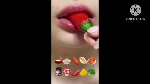 Emoji eating asmr food Challenge. Satisfying mukbang ASMR video