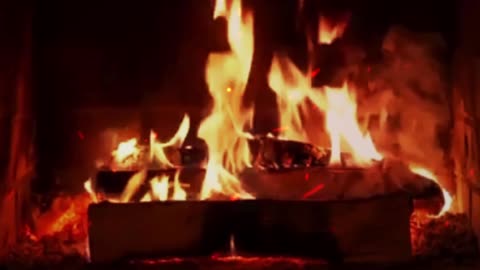 Cozy Crackling Fireplace ASMR no talking