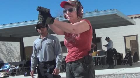 Barbie Burrage - Student of the week at Front Sight Firearms Institute in Pahrump, Nevada