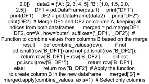 How to add two pandas dataframe in a way that achieve the desired behaviour described below