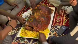 Whole goat African food