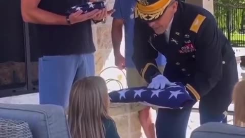 “Know that when you look at this flag, all of America is thankful for your Father..”