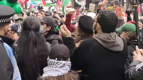 Pro-Palestinian protesters disrupt Christmas shopping in London, attempting to “shut it down.”