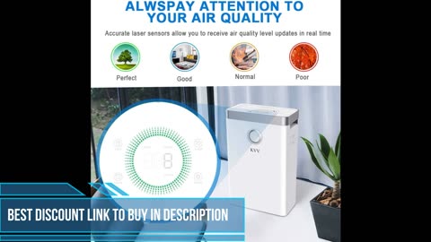 KVV Air Purifier with True HEPA Air Filter, Air Purifier for Bedroom