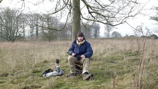 Coffee time at Danebury hill. Ironage fort.