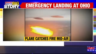 Breaking News | American Airlines Plane Catches Fire Mid-Air | Shocking Video Goes Viral