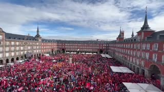 There are protests in the capital of Spain