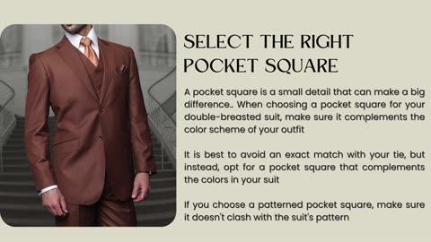 Tips for Choosing the Right Accessories for Men's Double-Breasted Suits