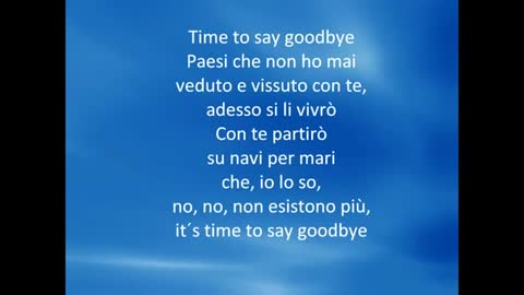 Time To Say Goodbye ~ Sarah Brightman Andrea Bocelli