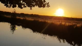 Beautiful UK Sunset Along The Canal