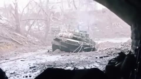 Destruction of an AFU tank in Bakhmut.