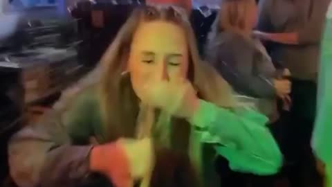 Girl tries new drinking trick gone wrong!