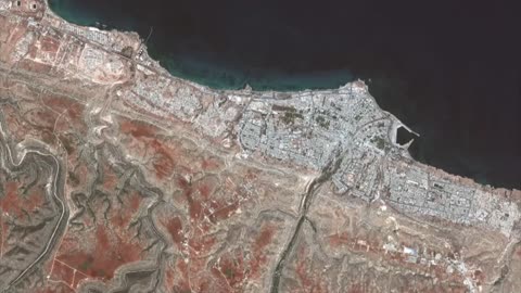 Libya floods: Before and after satellite images