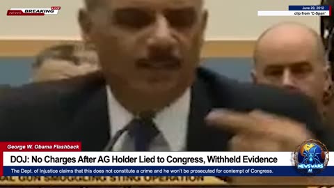 DOJ Refuses to Charges AG Holder Who Lied to Congress, Withheld Evidence (But Trump is Hitler!)