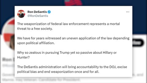 DeSantis reacts to the federal indictment of former President Donald Trump