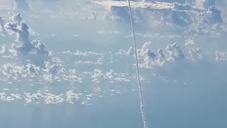 Atlas V launch 🚀as seen from an aeroplane