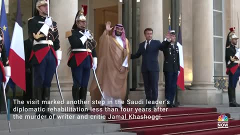 Saudi Crown Prince Mohammed Bin Salman Welcomed By French President