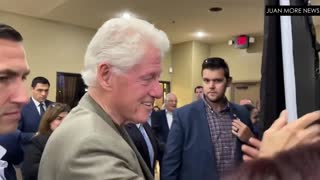 Clinton confronted on his ties to child sex trafficker Jeffrey Epstein while campaigning for Dems