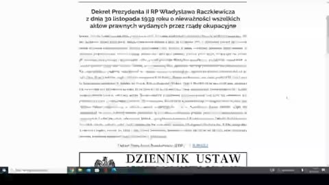 Dekret Prezydenta II RP o nieważności wszelkich aktów prawnych wydanych przez rządy okupacyjne IIIRP