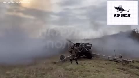 BLOODBATH!!! Ukrainian troops fire Howitzer cannons at Russian targets.