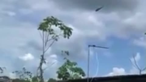 Terrifying moment Columbian military helicopter spins out of control mid-air and crashes