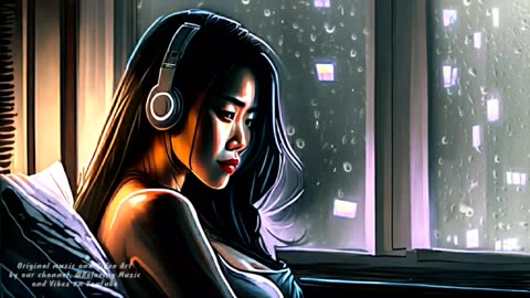 Rainy Night 🌧️ Calm Your Anxiety with Synthwave Lofi Music 🌙