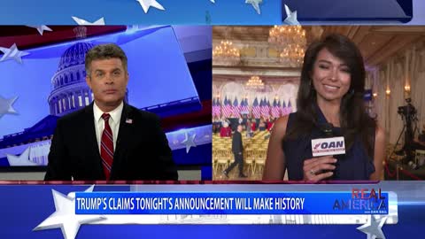 REAL AMERICA -- Dan Ball W/ OAN's Chanel Rion, Awaiting President Trump's Announcement, 11/15/22