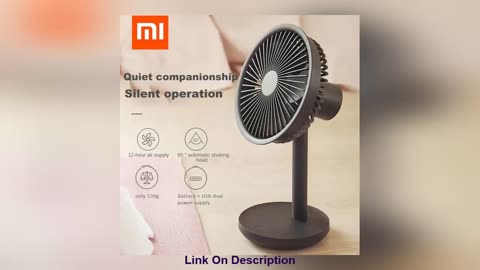 Deal Xiaomi Youpin Portable Desk Fan USB rechargeable Cooli