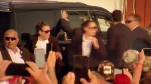 Another clip of Trump leaving the rally giving a fist pump