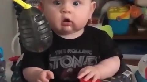 Cute baby funny time