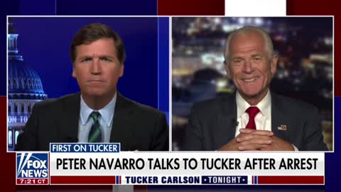 Peter Navarro joins Tucker Carlson for his first interview since being arrested