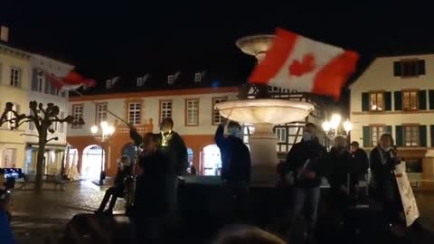 Freedom Convoy | Germany Playing Canadian National Anthem In Support Of Canada
