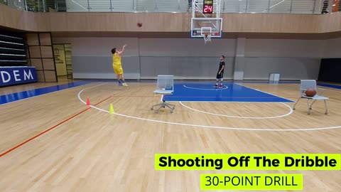 🏀SHOOTING OFF THE DRIBBLE MASTER 30 POINT DRILL FOR UNSTOPPABLE SCORING🔥