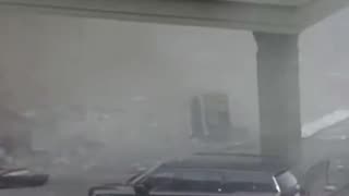 Footage after possible gas explosion in Fort Worth Texas