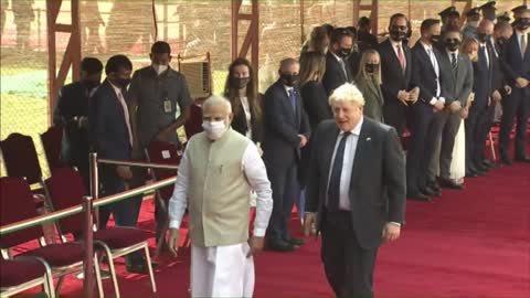 Ceremonial Reception of UK PM Boris Johnson in India