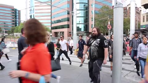 Repent Australia! Preaching central station in Sydney