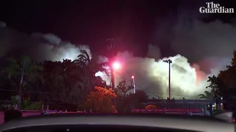Partially collapsed Florida condo fully demolished in late-night controlled expl