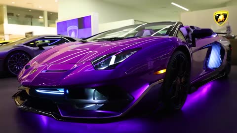 The unique purple Lamborghini Aventador SVJ Roadster is available in Vietnam #lookcartv #suppercar