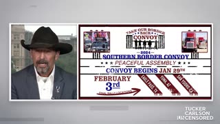 Tucker a trucker convoy heads to Texas to try to protect our country